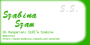 szabina szam business card